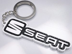 Brelok logo + napis Seat